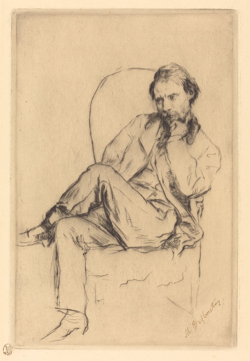Renoir sittande av Marcellin Gilbert Desboutin