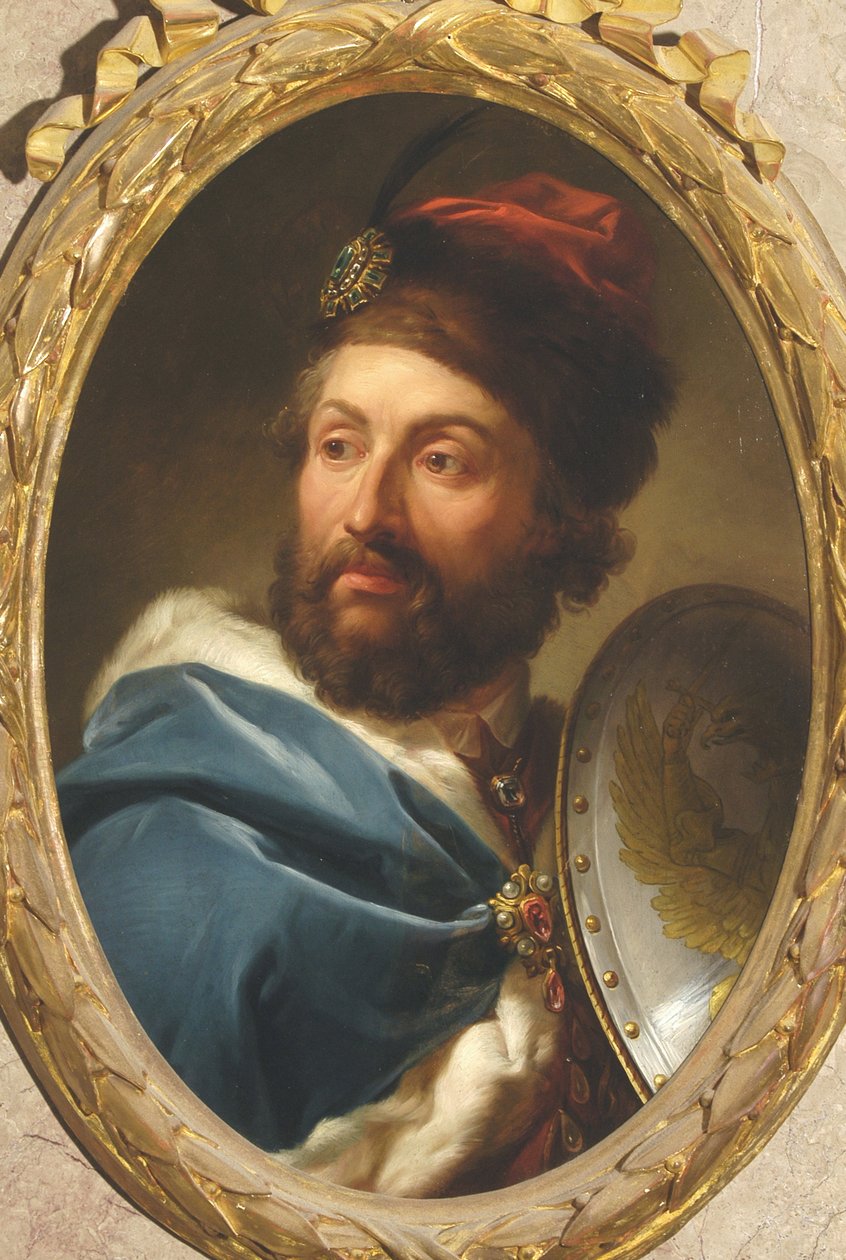 Porträtt av Casimir IV Jagellon (1427-1492), kung av Polen - Marcello Bacciarelli (1731-1818). Olja på koppar av Marcello Bacciarelli