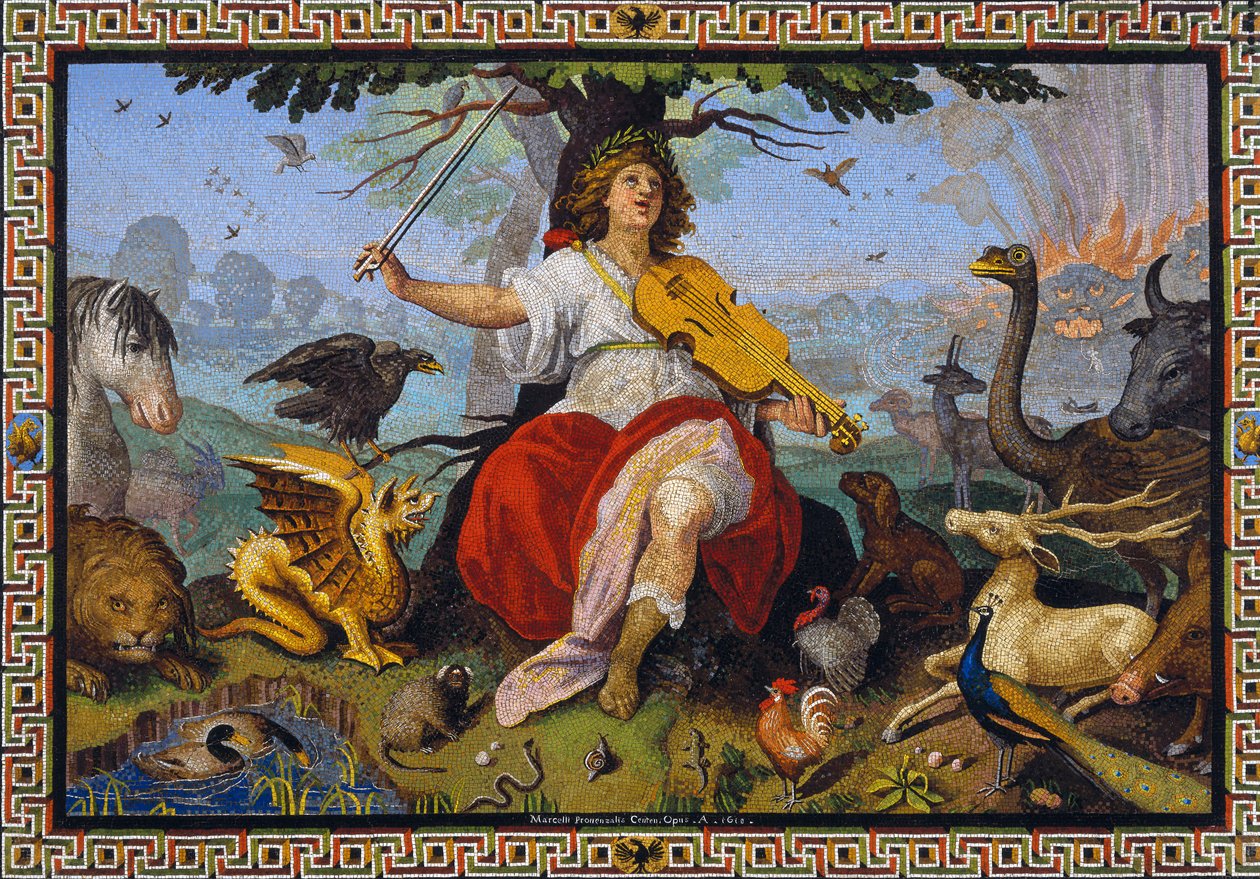 "Orpheus" mosaik av Marcello Provenzale (1577-1639) 1618 av Marcello Provenzale