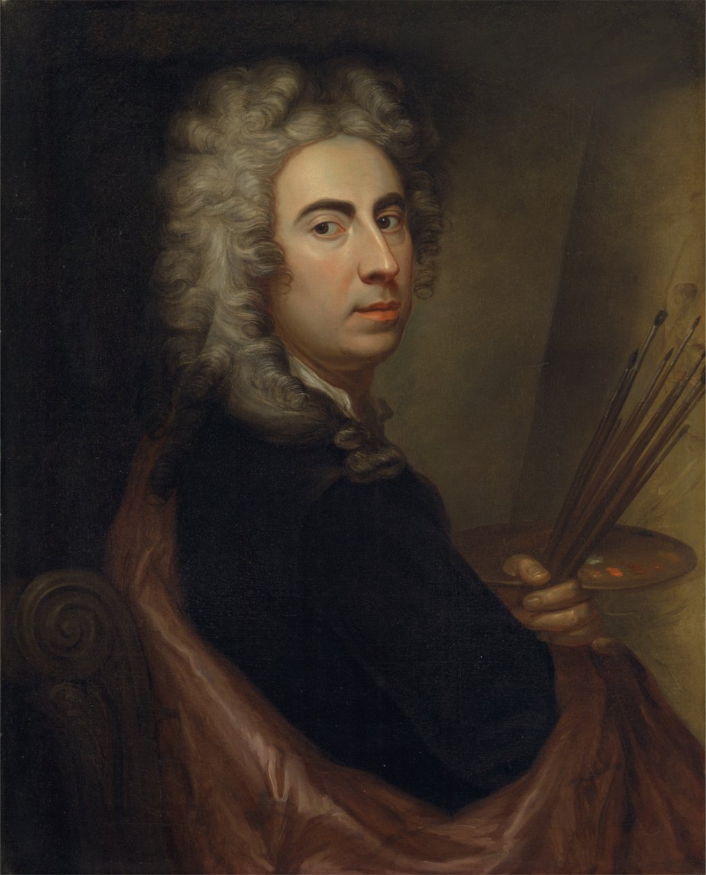 Självporträtt, ca 1700 av Marcellus or Marcel Lauron
