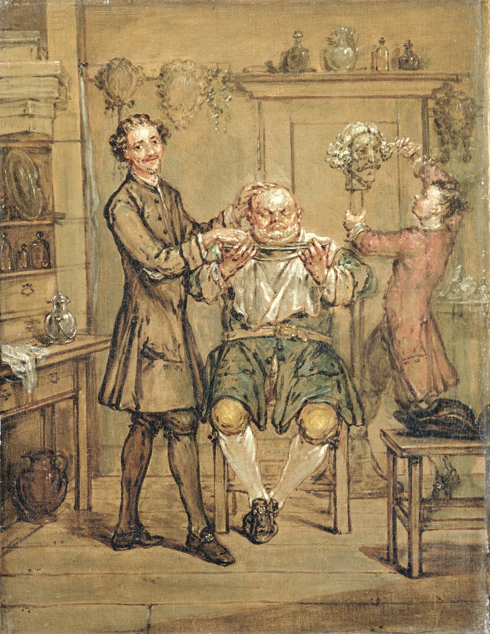 Barberaren, ca 1760-69 av Marcellus the Younger Laroon