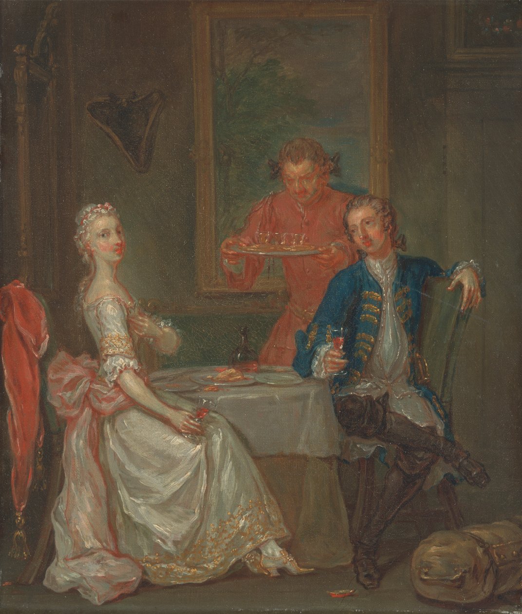 Ett middagssamtal av Marcellus Laroon the Younger