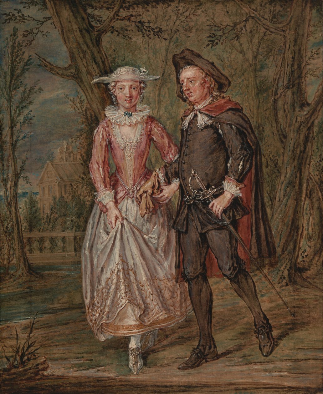 Älskande i en park av Marcellus Laroon the Younger