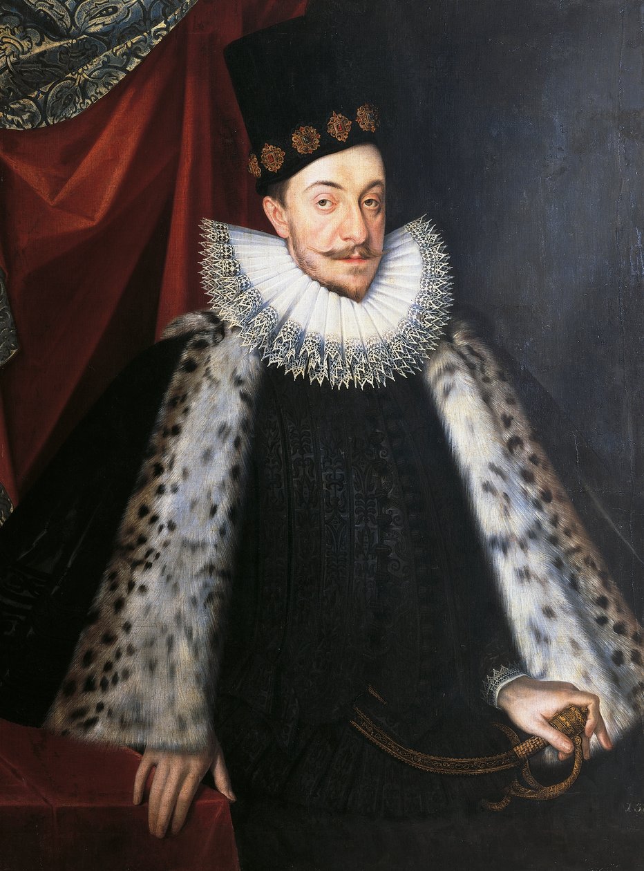 Porträtt av Sigismund III Vasa, kung av Sverige och Polen, av Martin Kober, målning av Marcin Kober