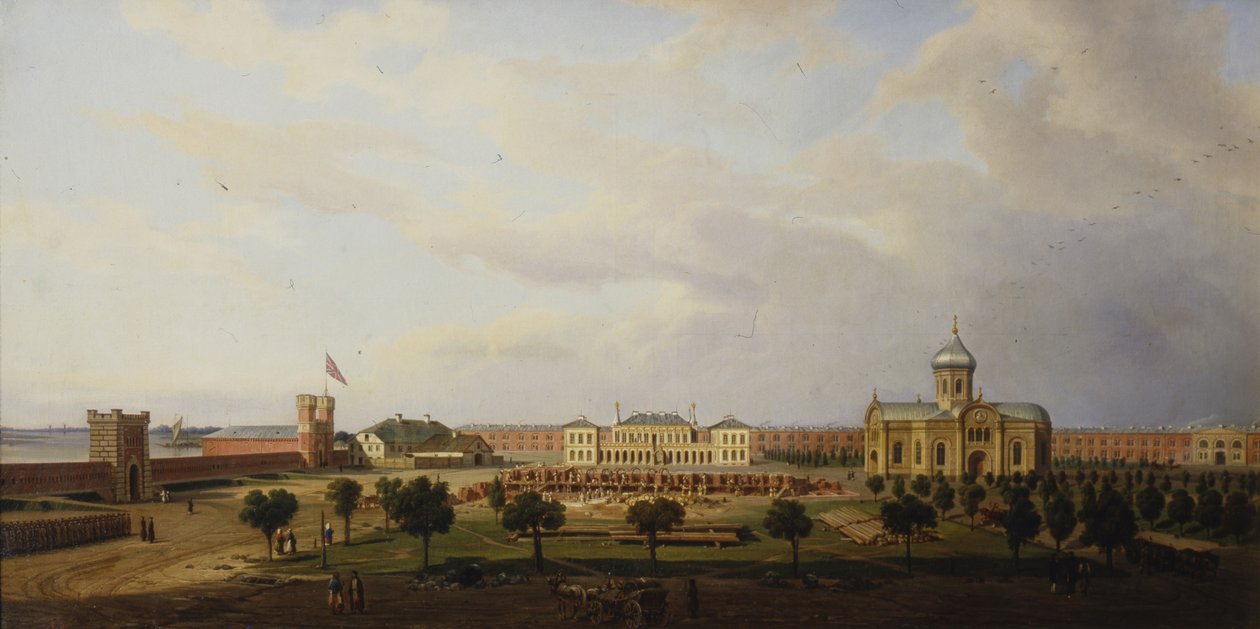 Interiörvy av fästningen Ivangorod, 1846 av Marcin Zaleski