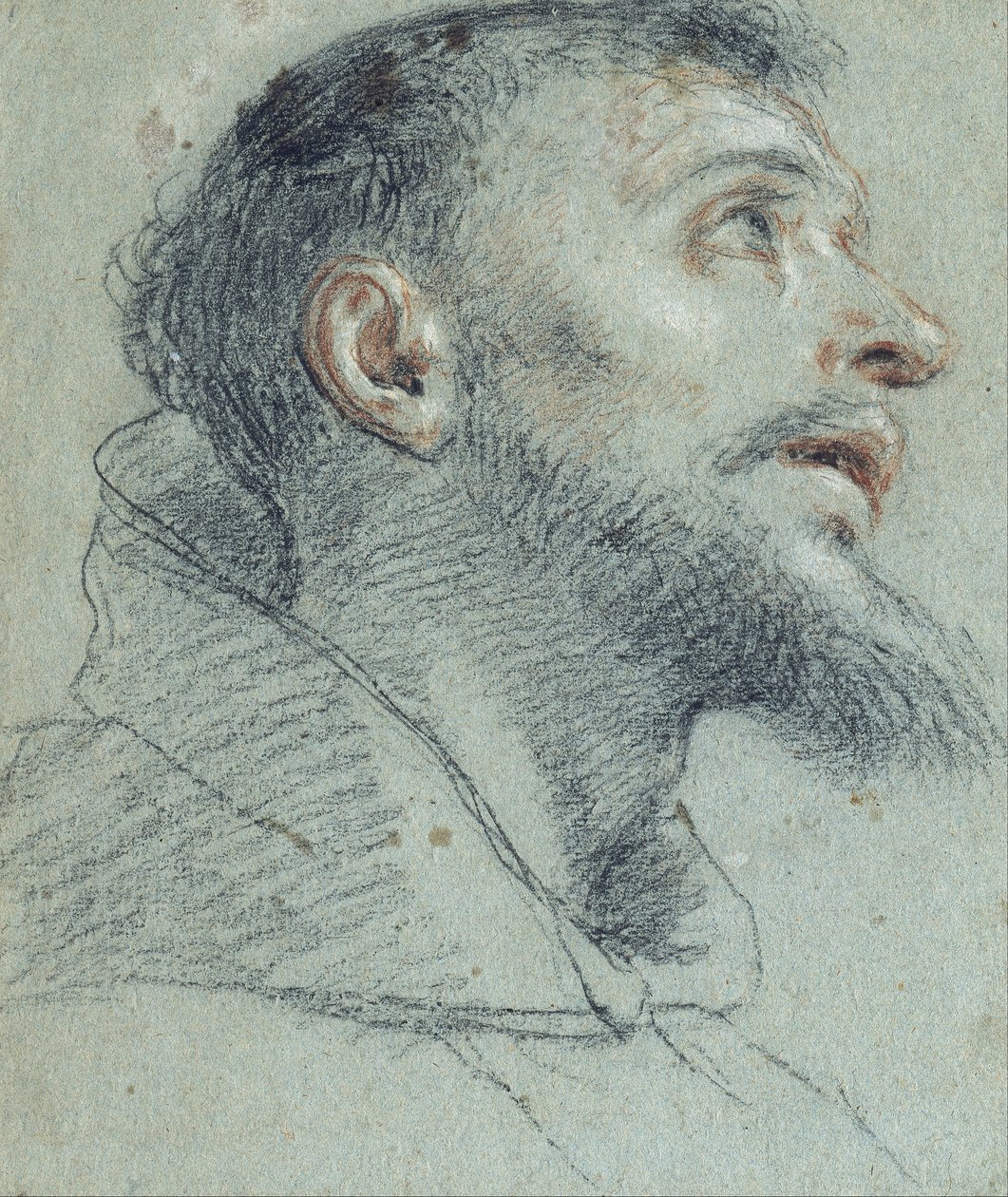 Study of the Head of Saint Francis av Marco Benefial
