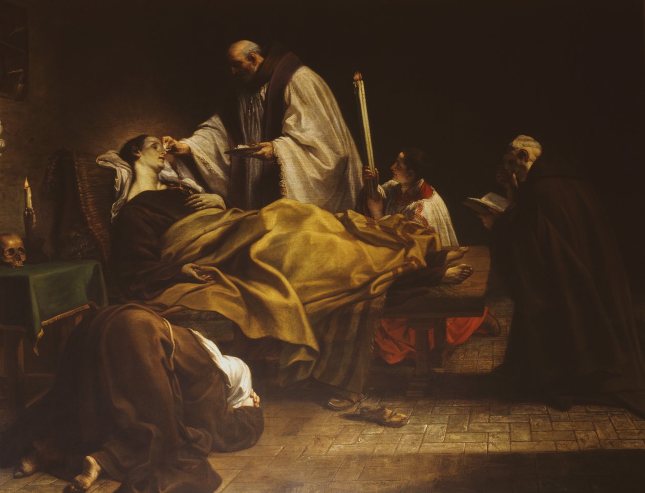 Den heliga Margareta av Cortona dog av Marco Benefial