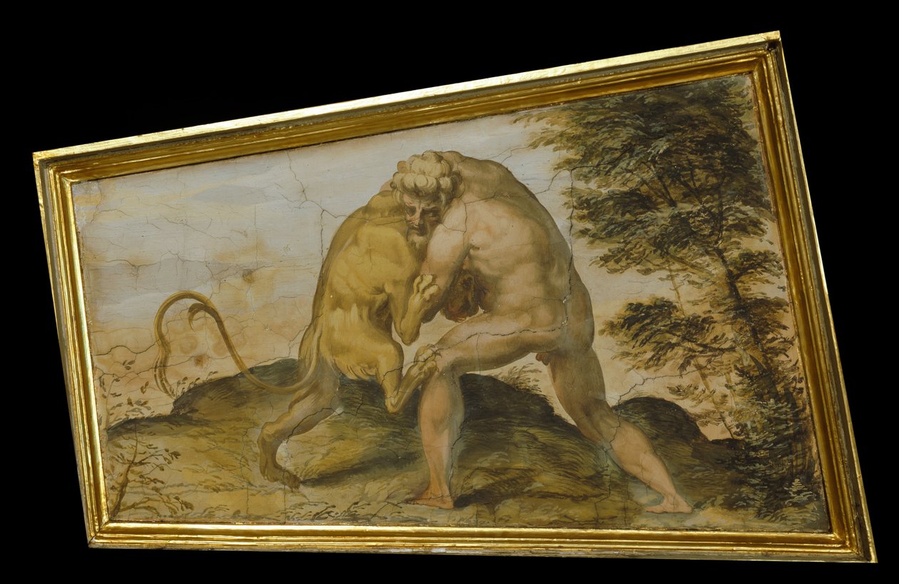 Hercules kills the lion Nemean av Marco Marchetti from Faenza