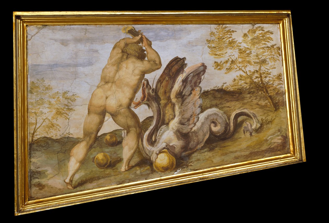Hercules steels the apples from the Hesperides av Marco Marchetti from Faenza