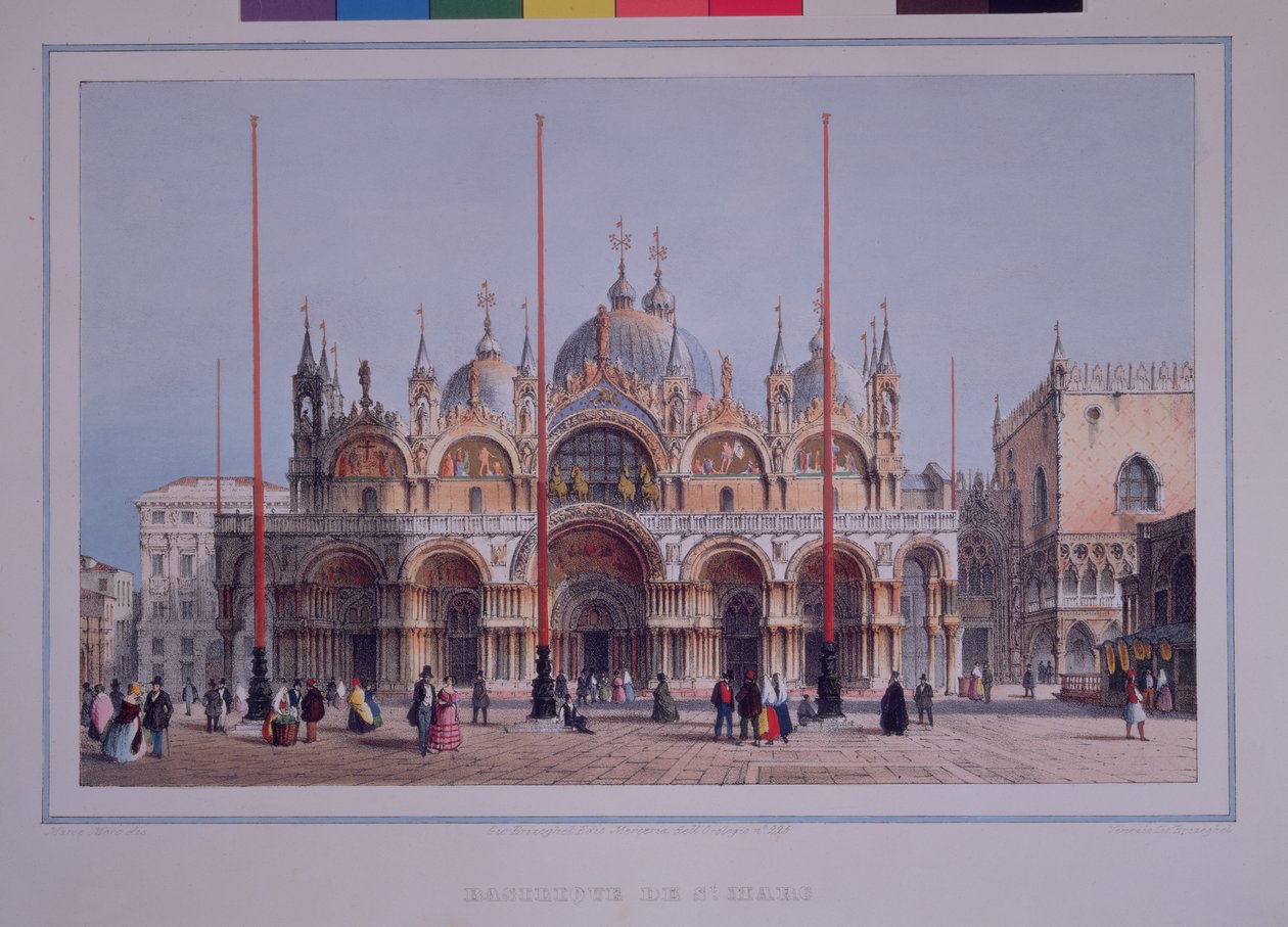 San Marco, Venedig, graverad av Brizeghel av Marco Moro