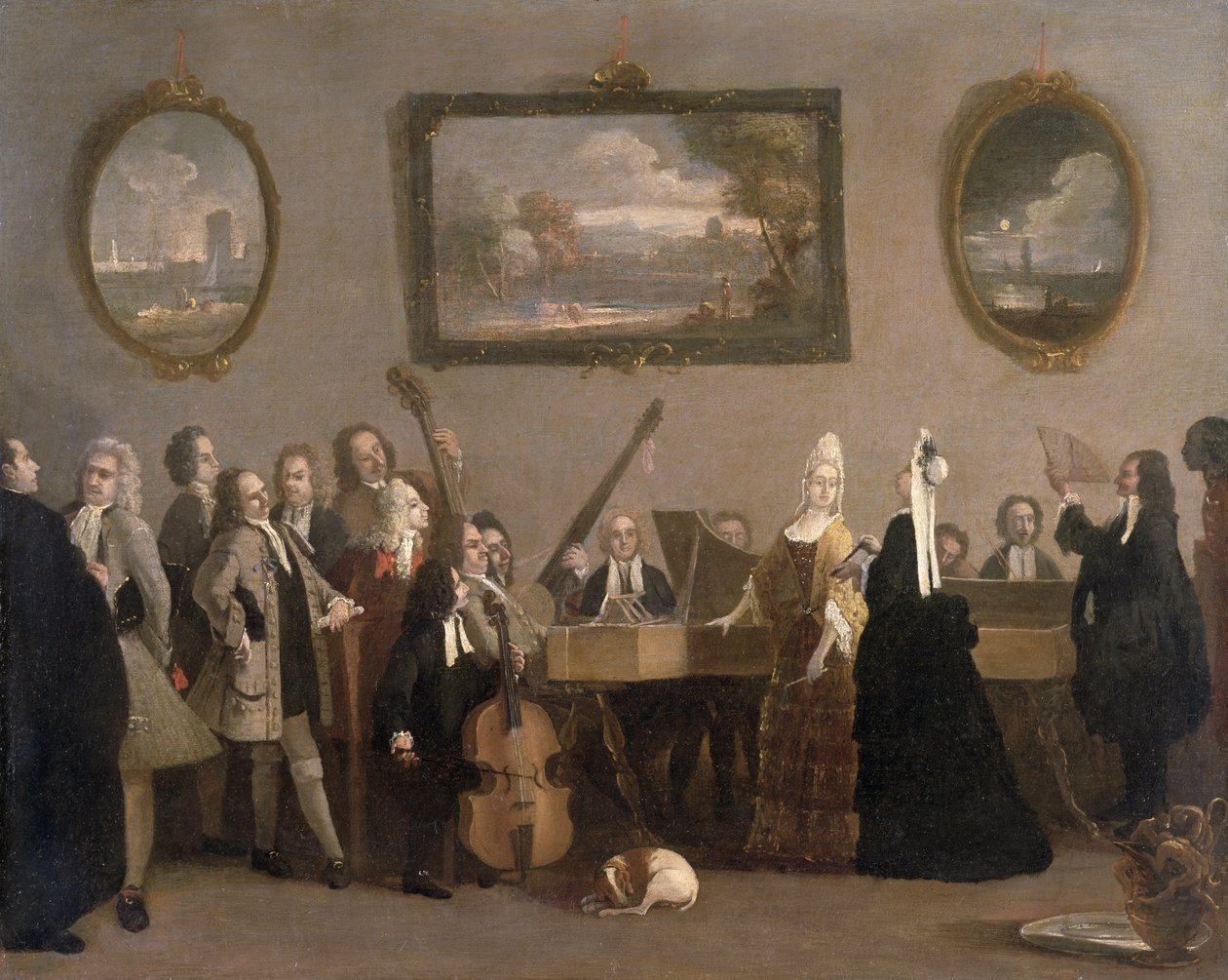 Repetition av en opera, ca 1709 av Marco Ricci