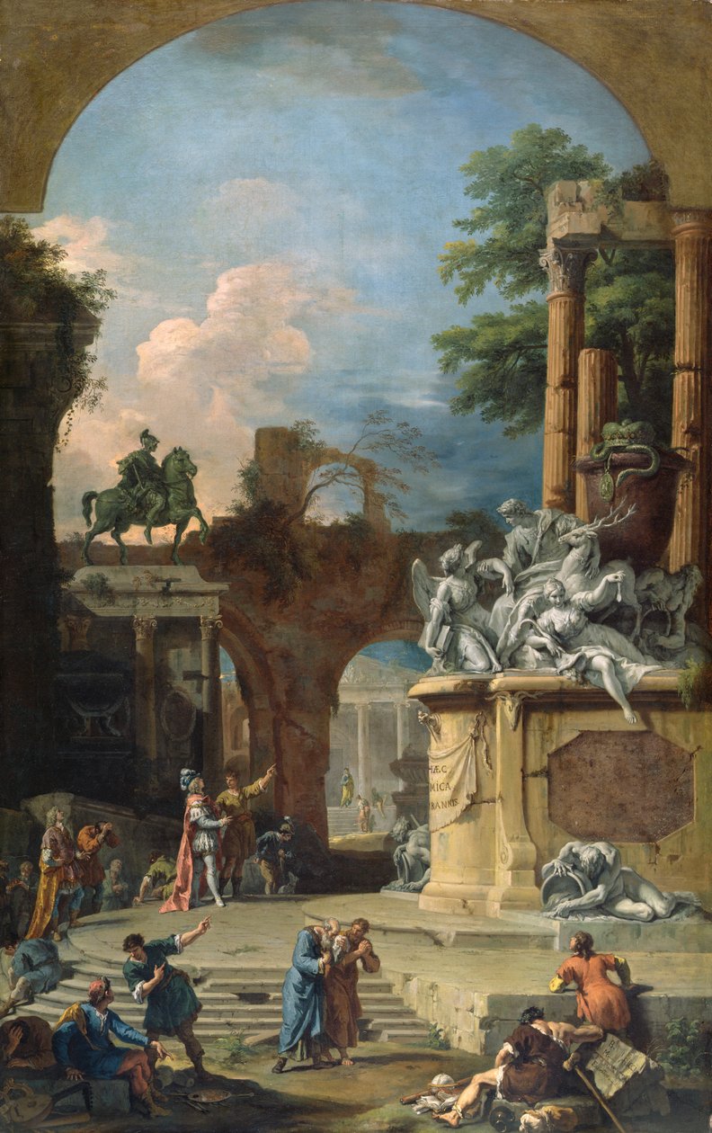 Allegorisk grav för den 1:e hertigen av Devonshire, c.1725 av Sebastiano Ricci