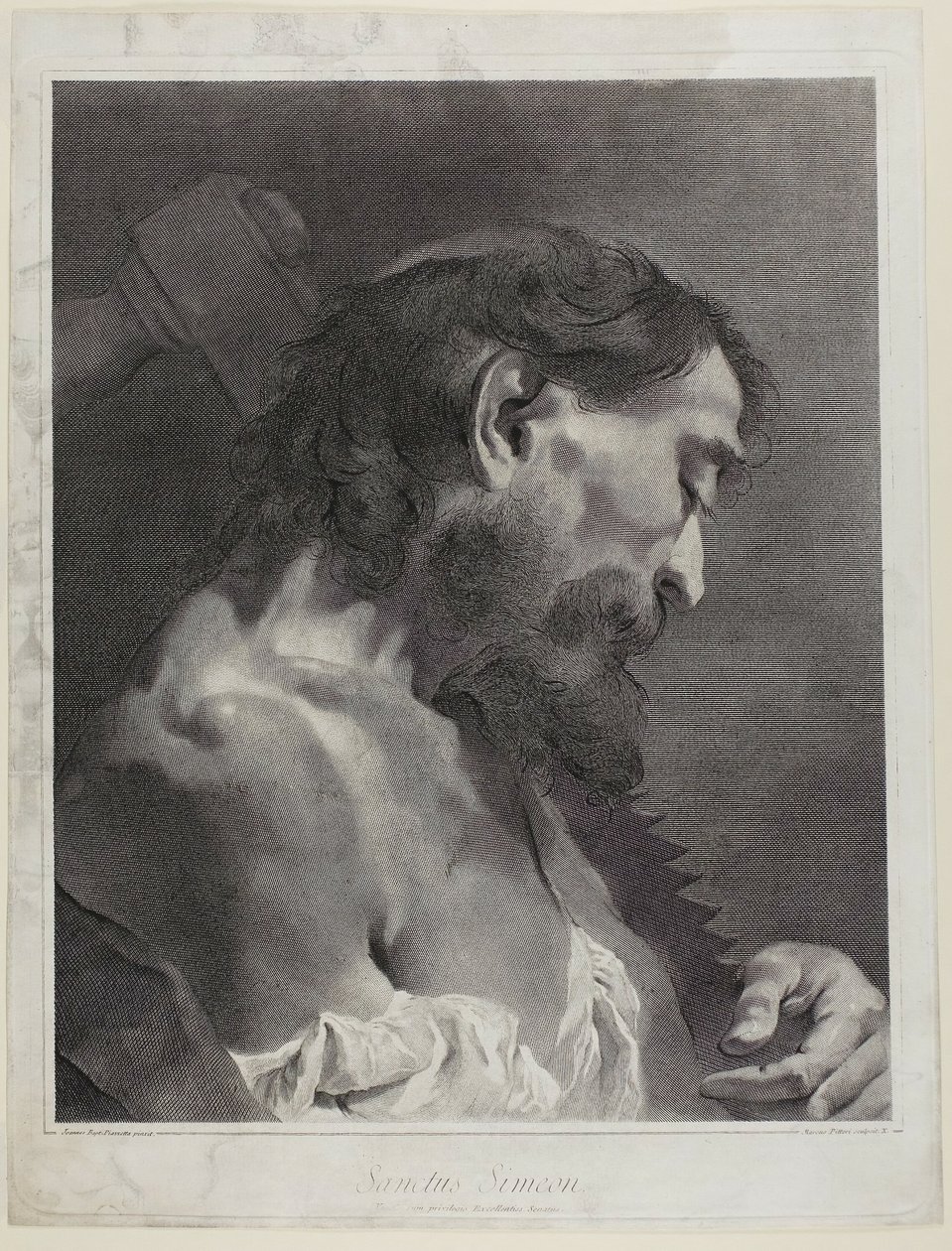 Saint Simon, från Den heliga familjen och de tolv apostlarna av Marco Alvise Pitteri