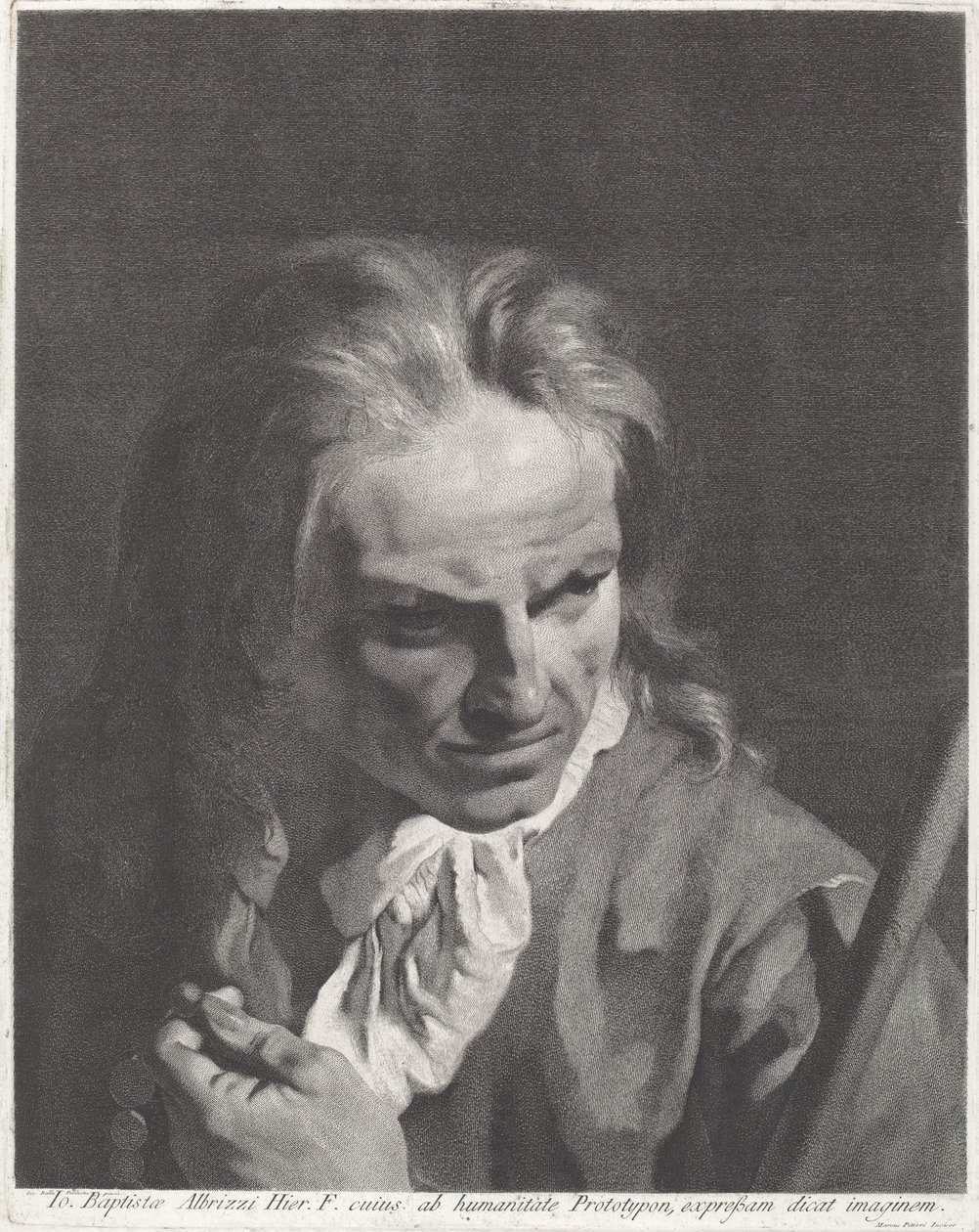 En gentleman pilgrim med en radband av Marco Alvise Pitteri after Giovanni Battista Piazzetta