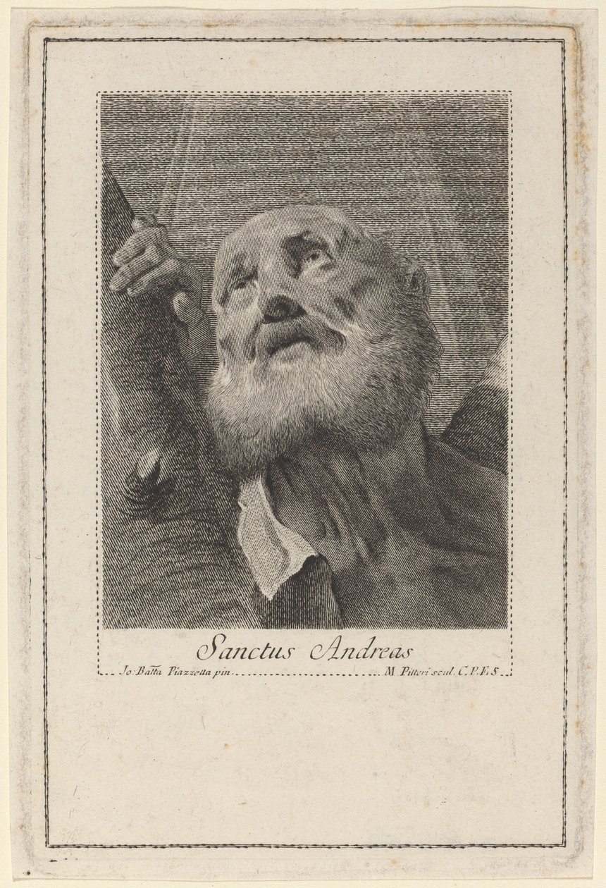 Sankt Andreas av Marco Alvise Pitteri after Giovanni Battista Piazzetta