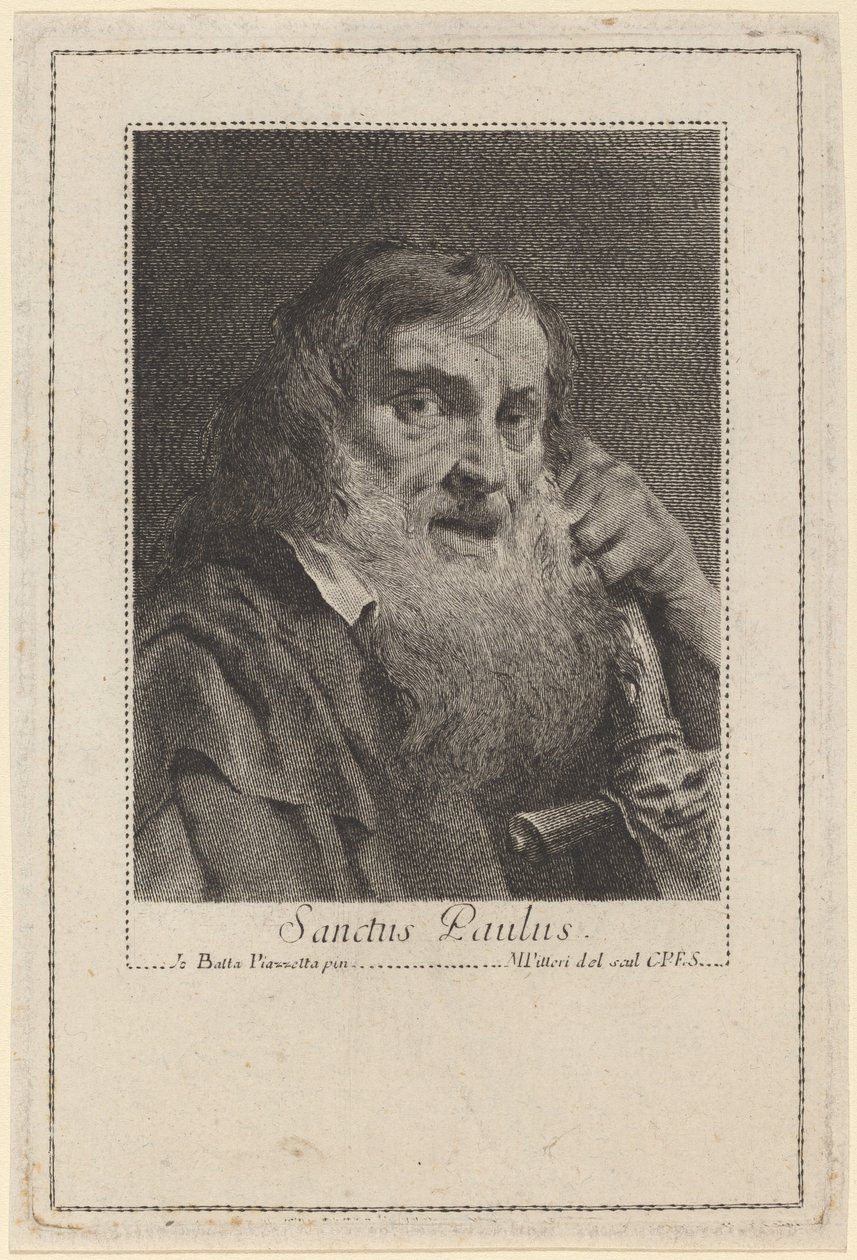 sankt Paul av Marco Alvise Pitteri after Giovanni Battista Piazzetta