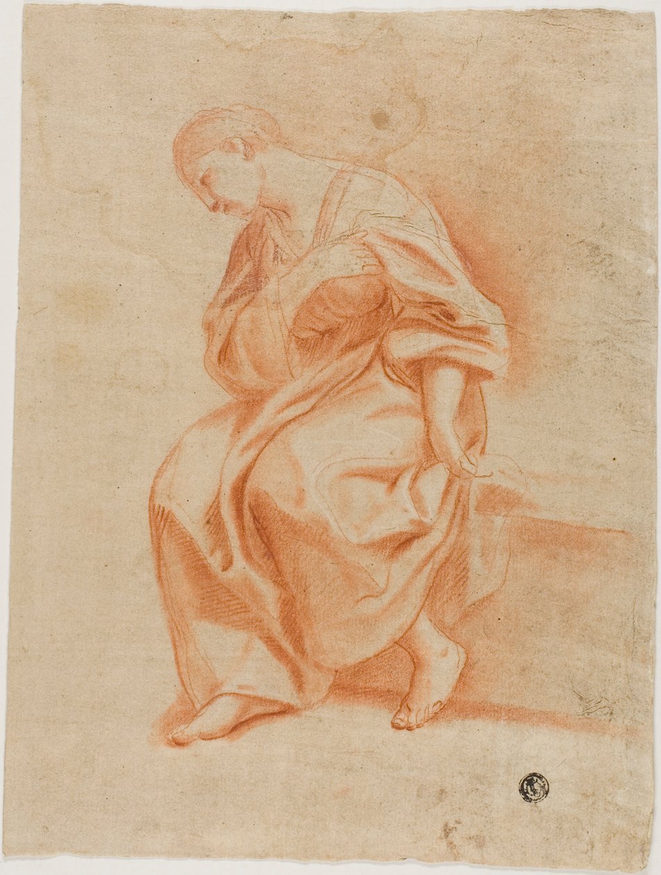 Sittande kvinna i profil av Marcantonio Franceschini