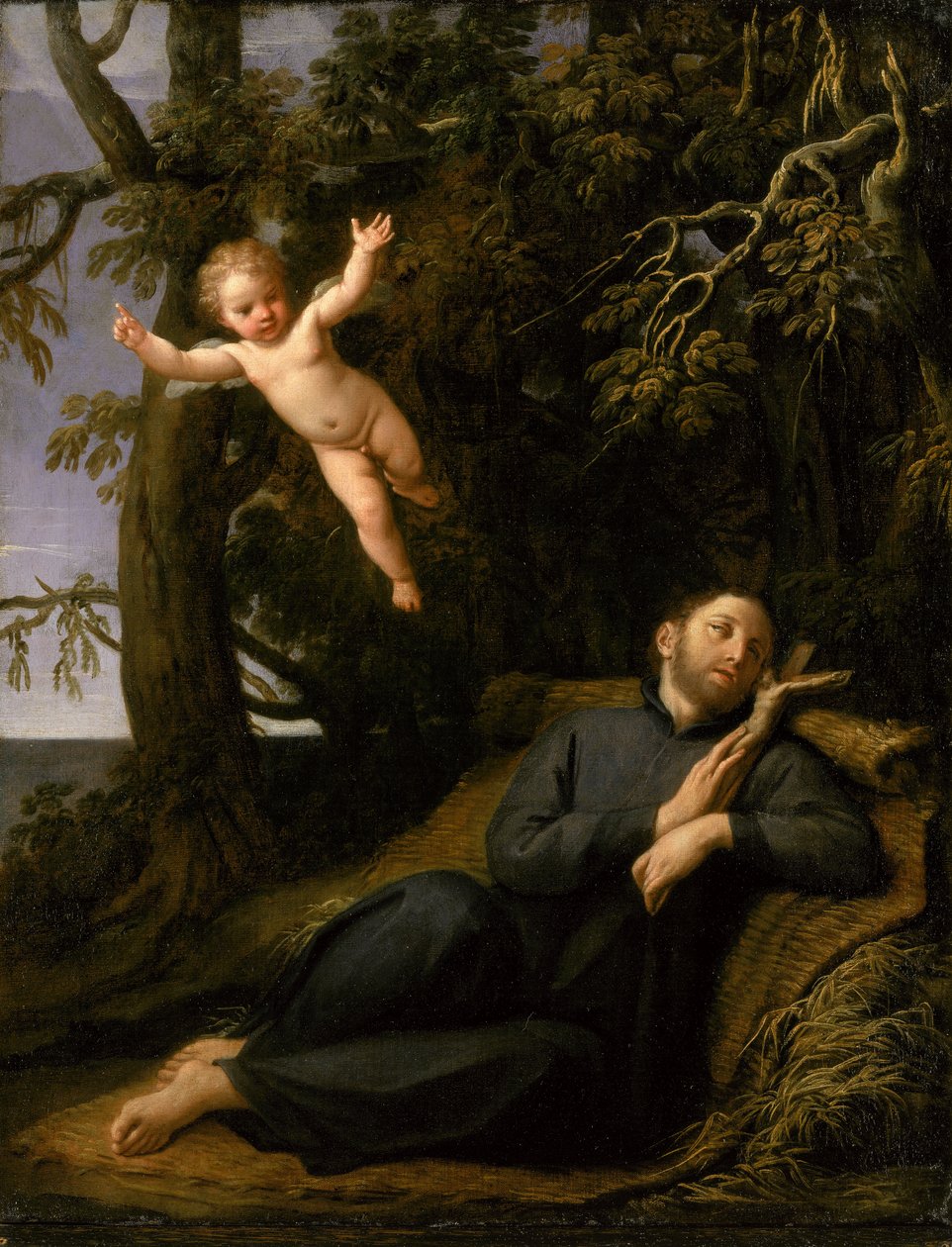 St Francis de Sales (1567-1622) i öknen, ca 1700-10 av Marcantonio Franceschini