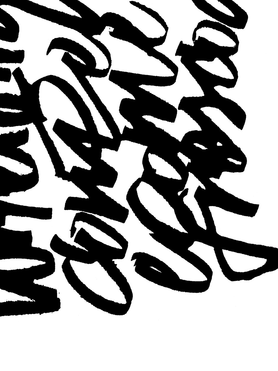 Asemic Writing, 2017 (bläck på papper) av Marco Campedelli