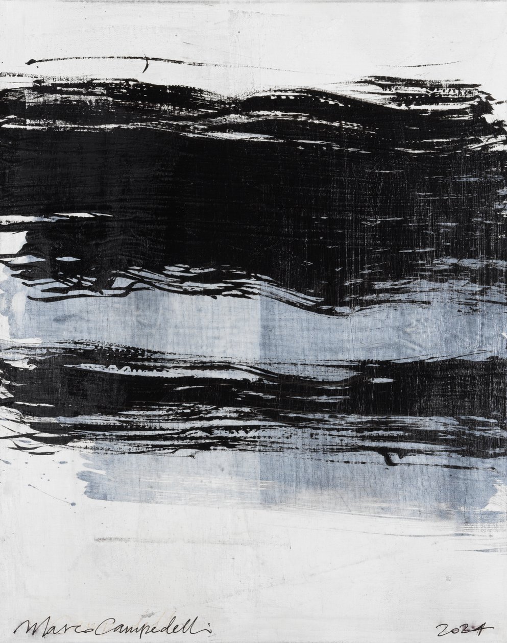 Big Line, 2024 (akryl på duk) av Marco Campedelli