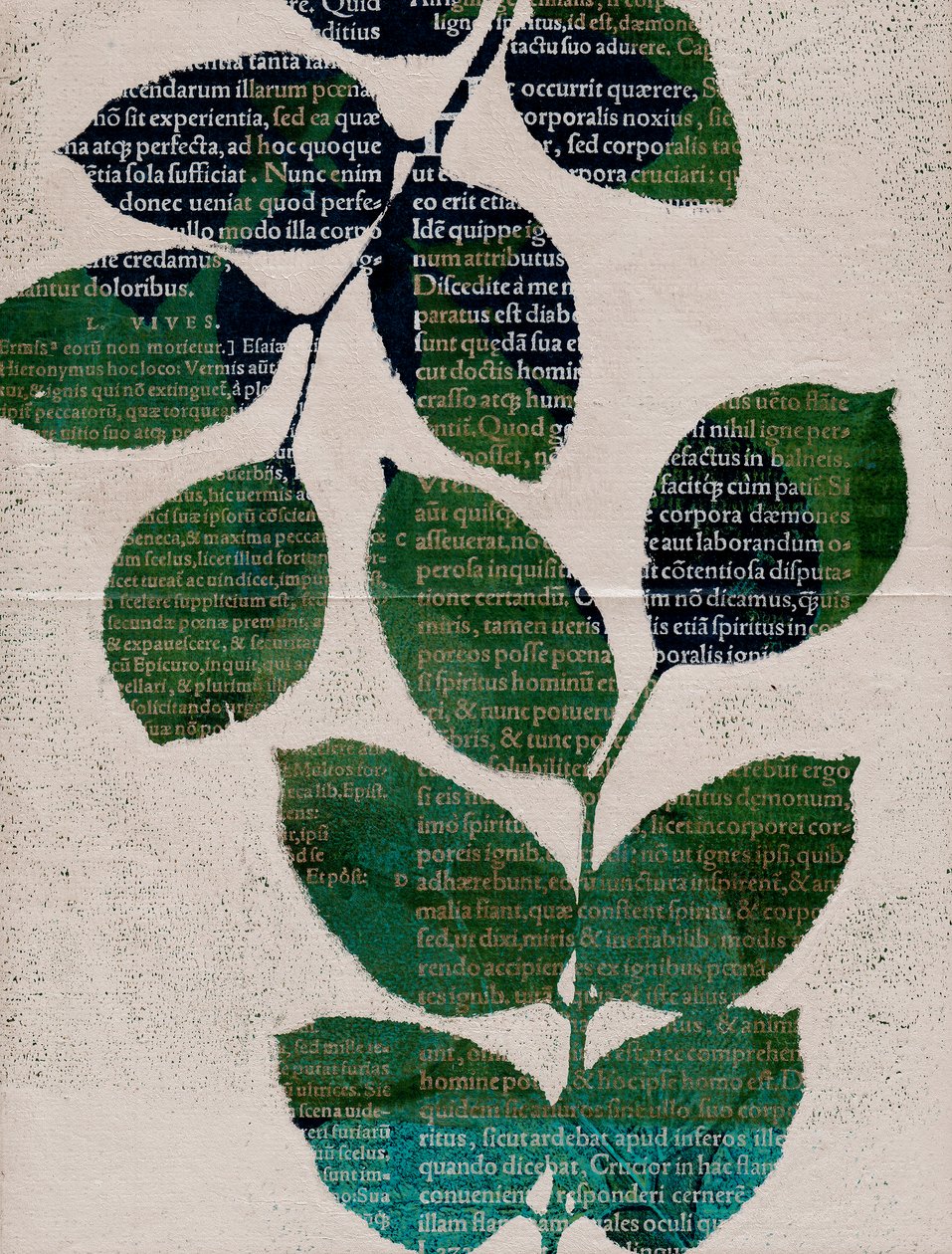 Löv, 2024 (monotyp) av Marco Campedelli