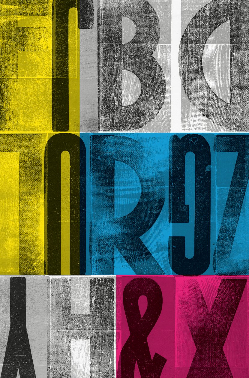 Letters, 2014 (träsnitt på papper) av Marco Campedelli
