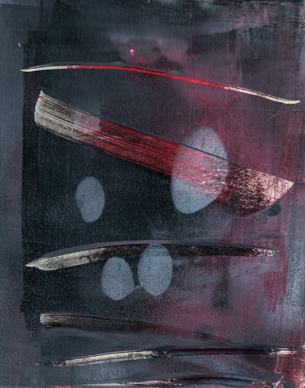 Planeter, 2024 (monotyp) av Marco Campedelli