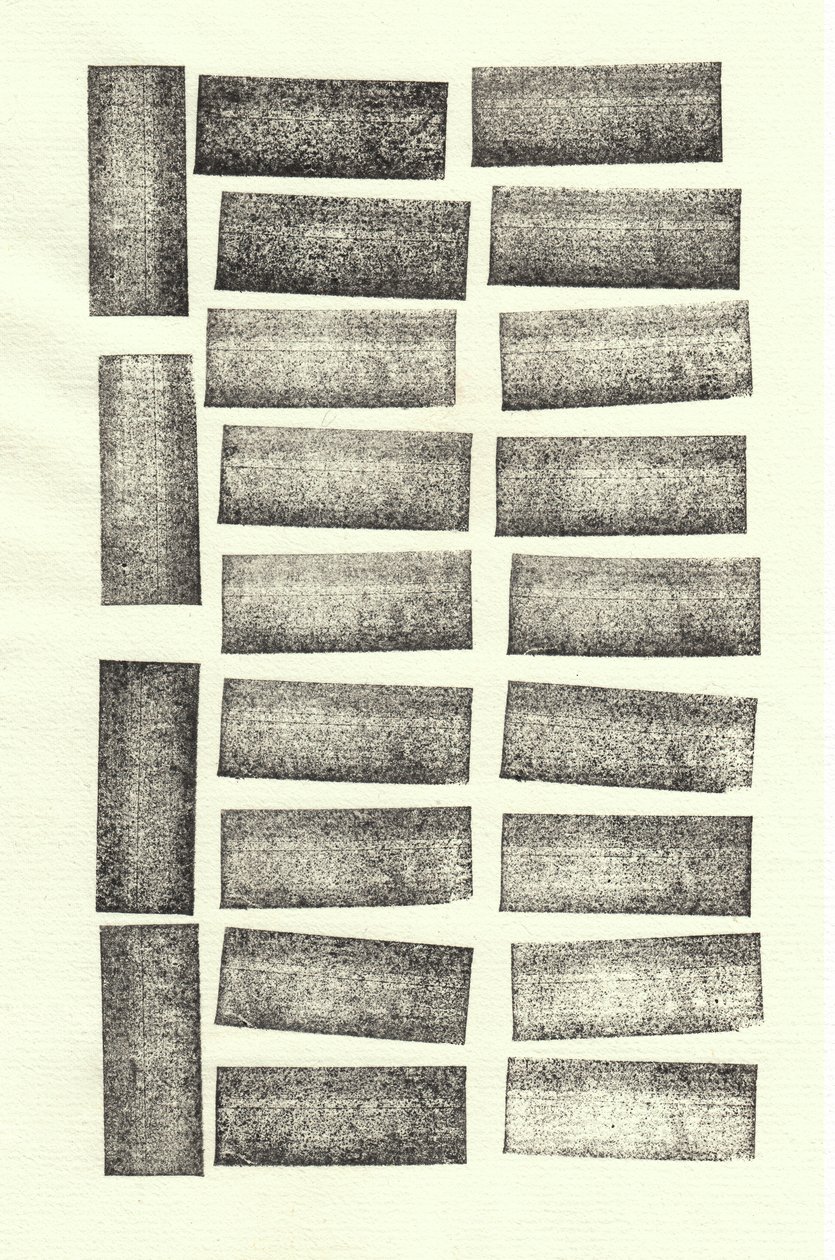 Stones_22, 2017 (gummistämplar) av Marco Campedelli