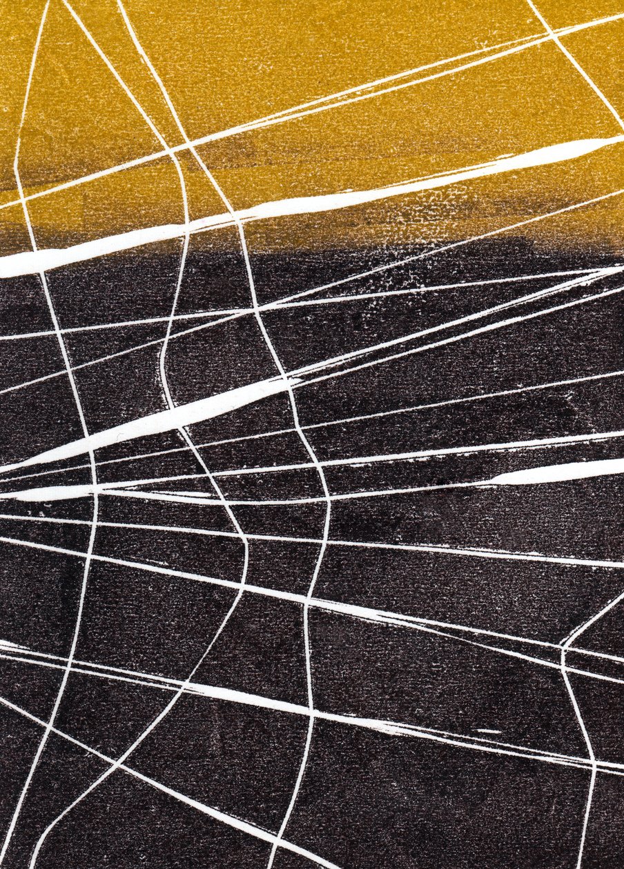 Utan titel, 2024 (linoleum på papper) av Marco Campedelli