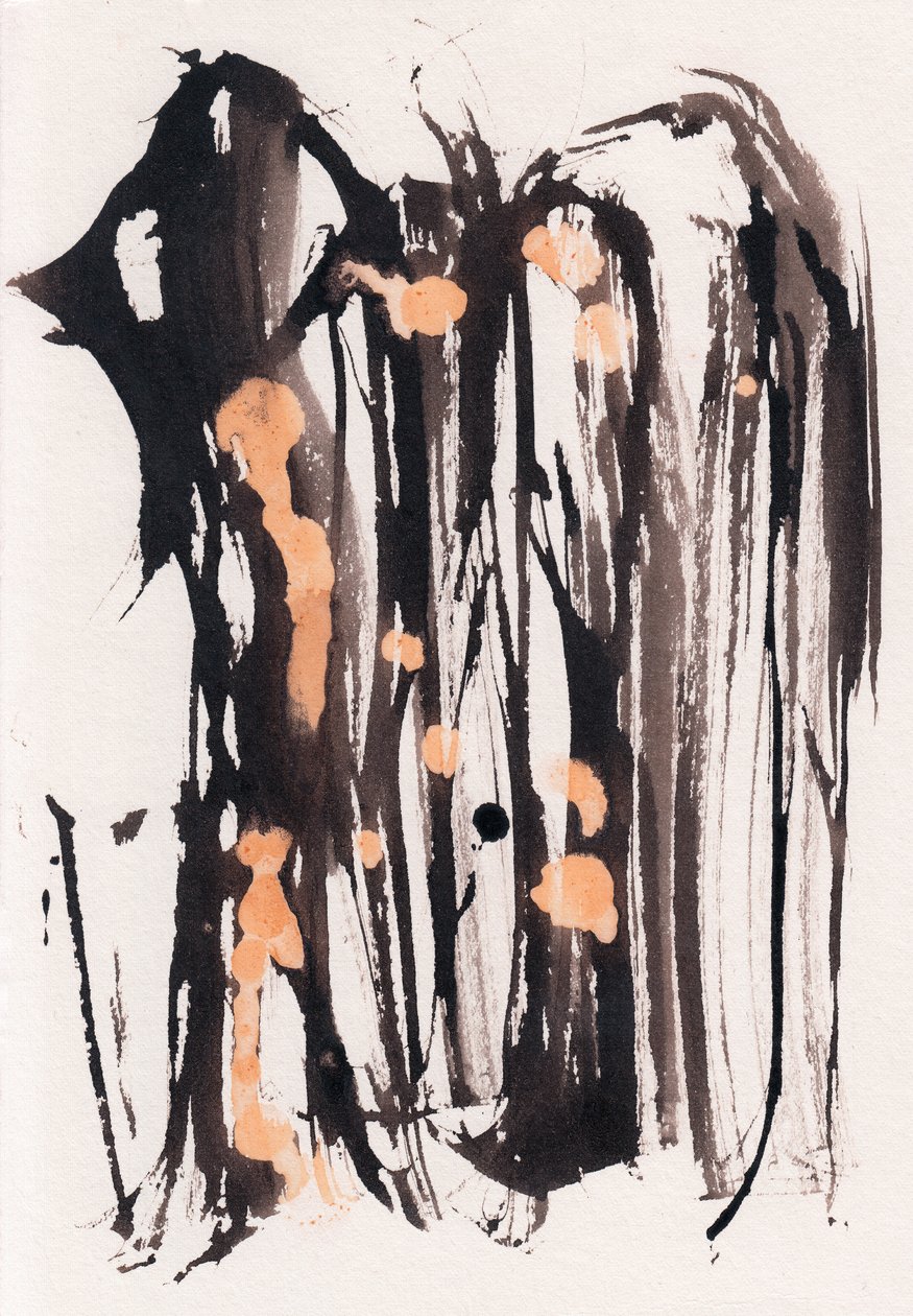 Wabi Sabi, 2018 (tusch och blekmedel på papper) av Marco Campedelli