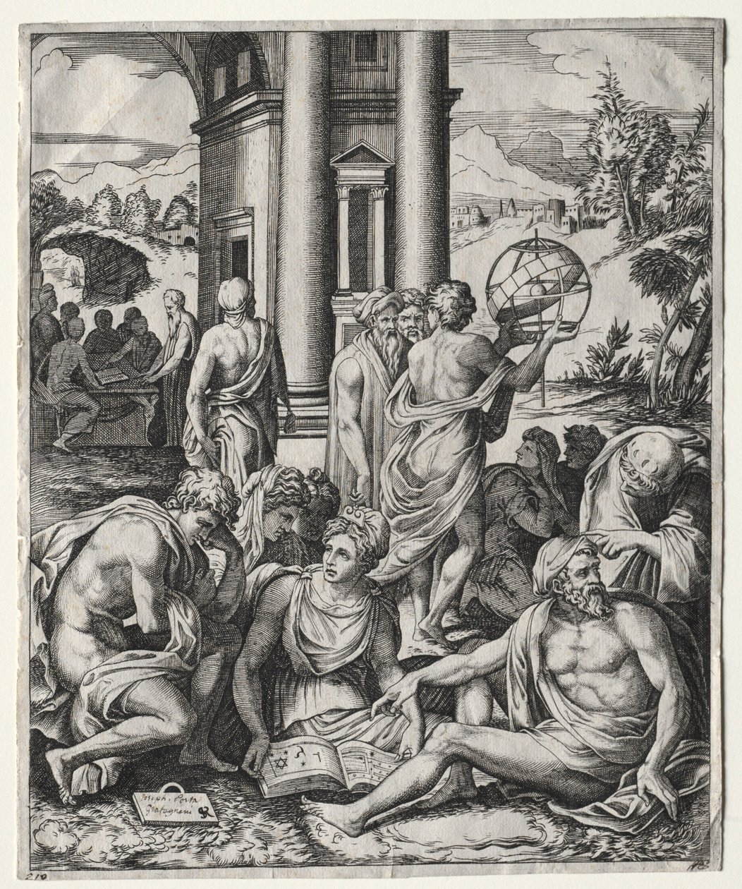 En församling av forskare, c. 15151527. av Marco Dente