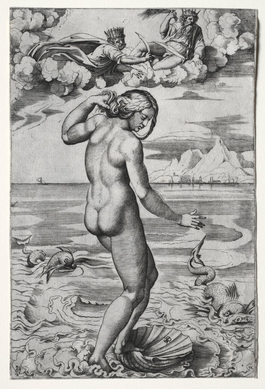 Venus födelse, ca. 1516. av Marco Dente