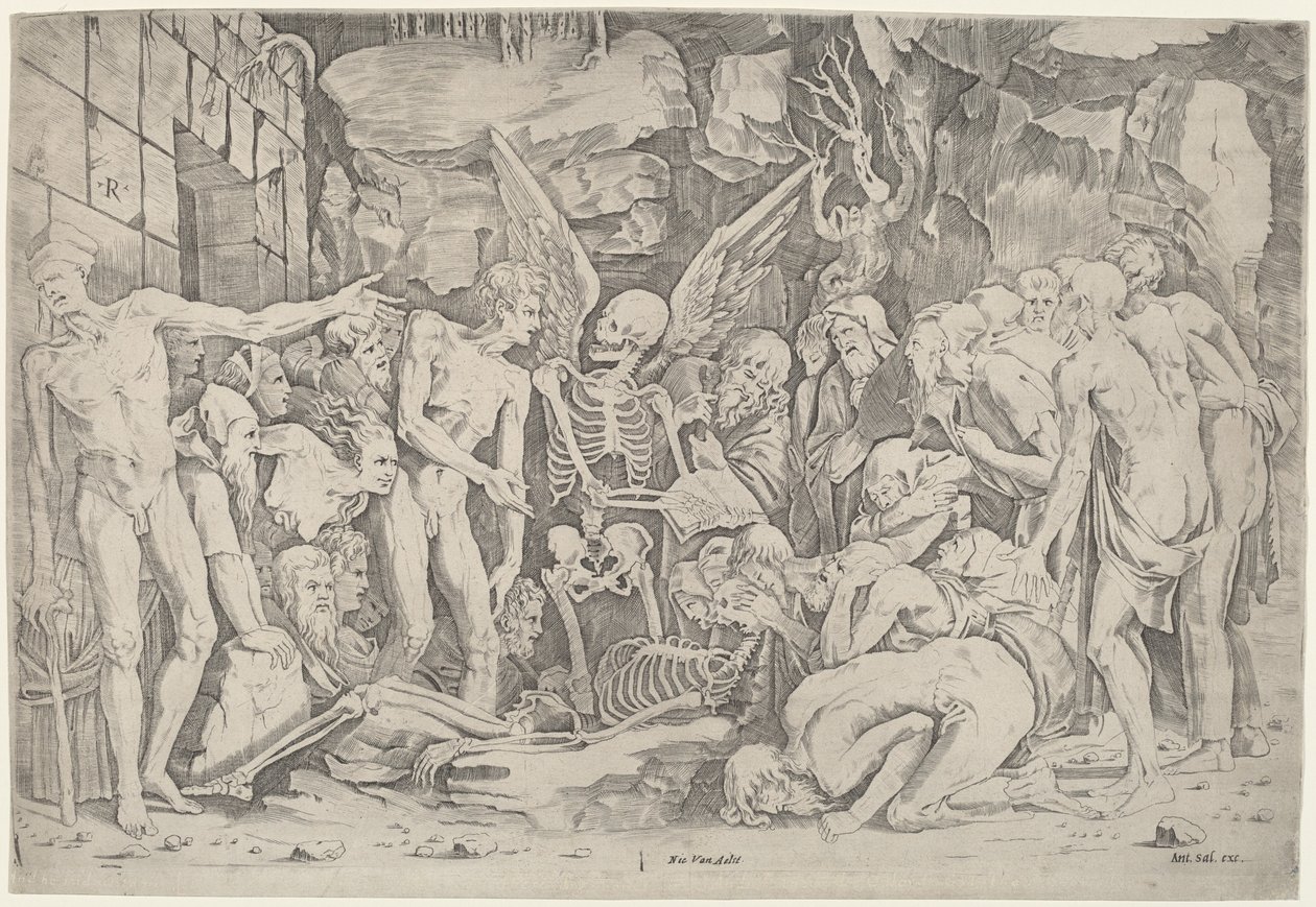 Skeletten av Marco Dente, after Baccio Bandinelli