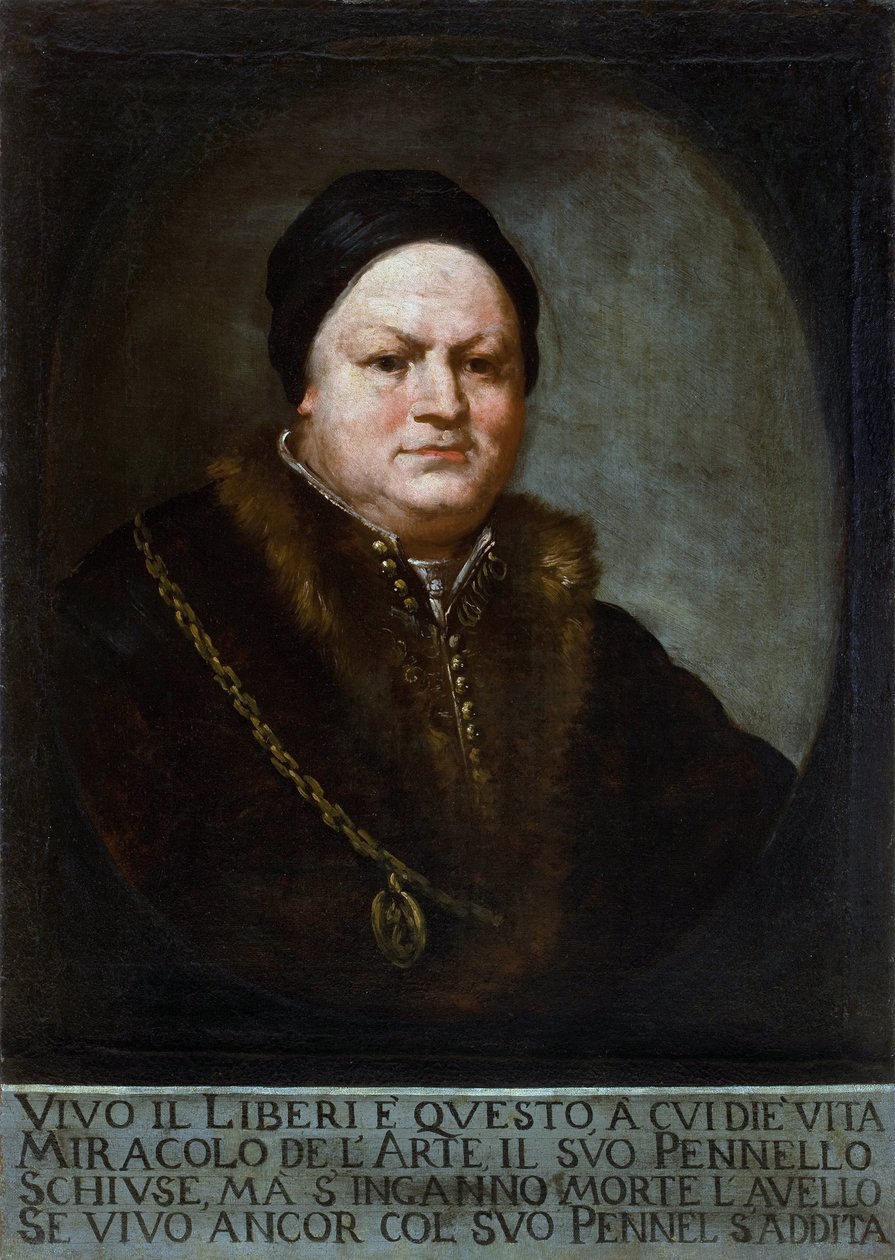 Porträtt av målaren Pietro Liberi (1605-1687) - Målning av Marco Liberi (cirka 1640-efter 1687) av Marco Liberi