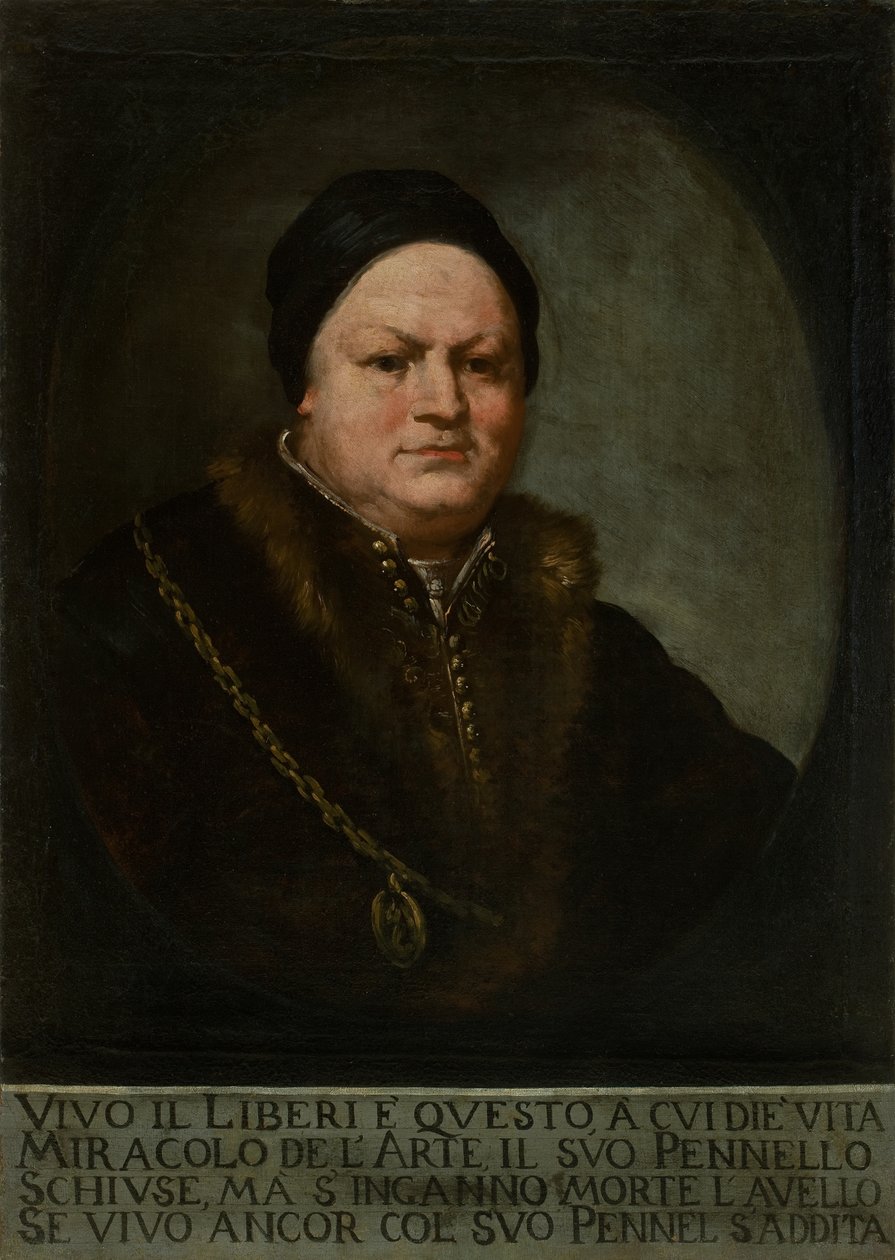 Porträtt av målaren Pietro Liberi 1605-1687 av Marco Liberi