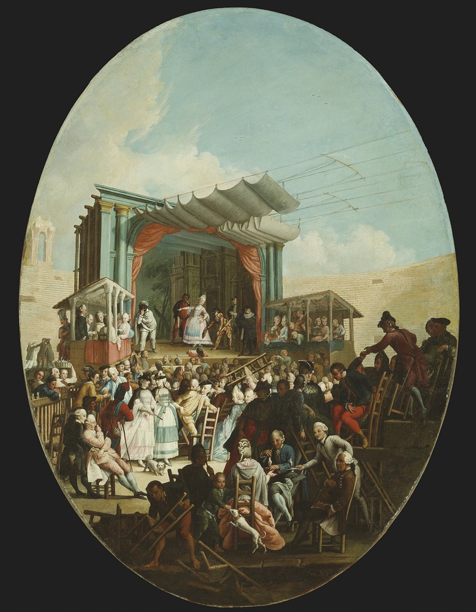 En italiensk komedi i Verona, 1772 av Marco Marcola