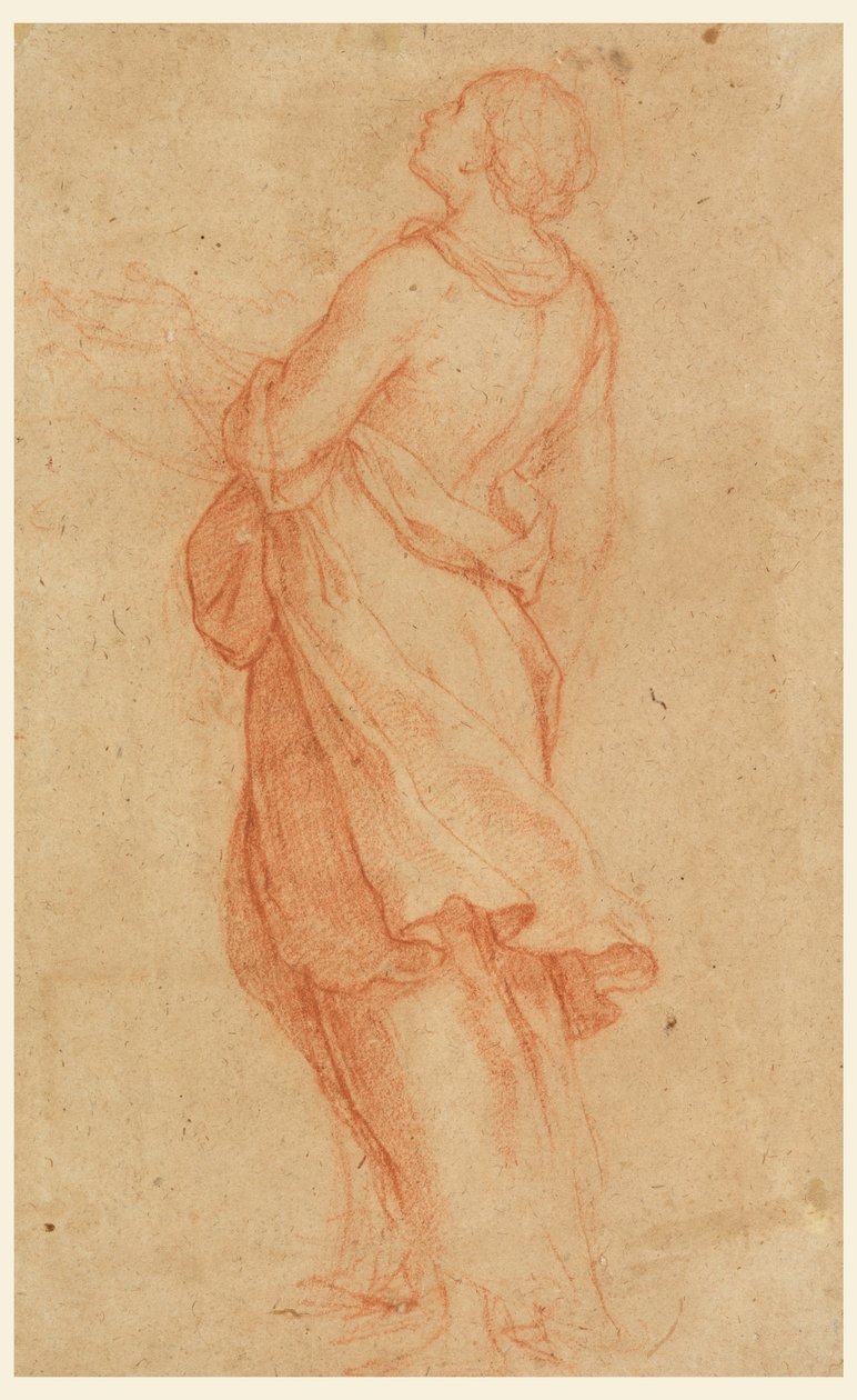 Teckning, En ung kvinna (Maria Magdalena under korset), 1550-75 av Marco Pino