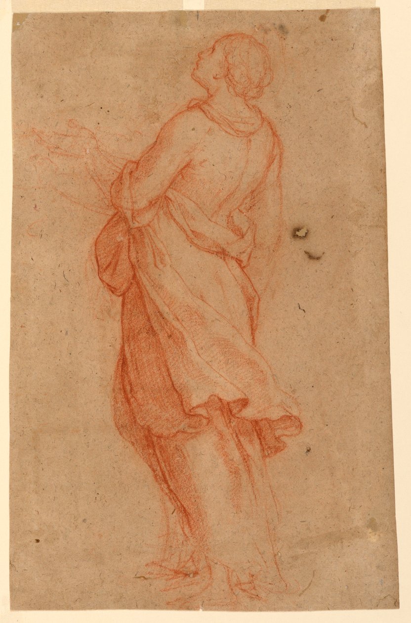 Teckning, En ung kvinna (Maria Magdalena under korset), 1550-75 av Marco Pino