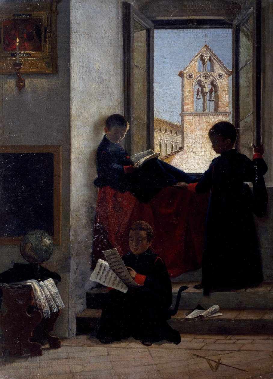 Altarpojke (olja på duk) av Marco di Gregorio