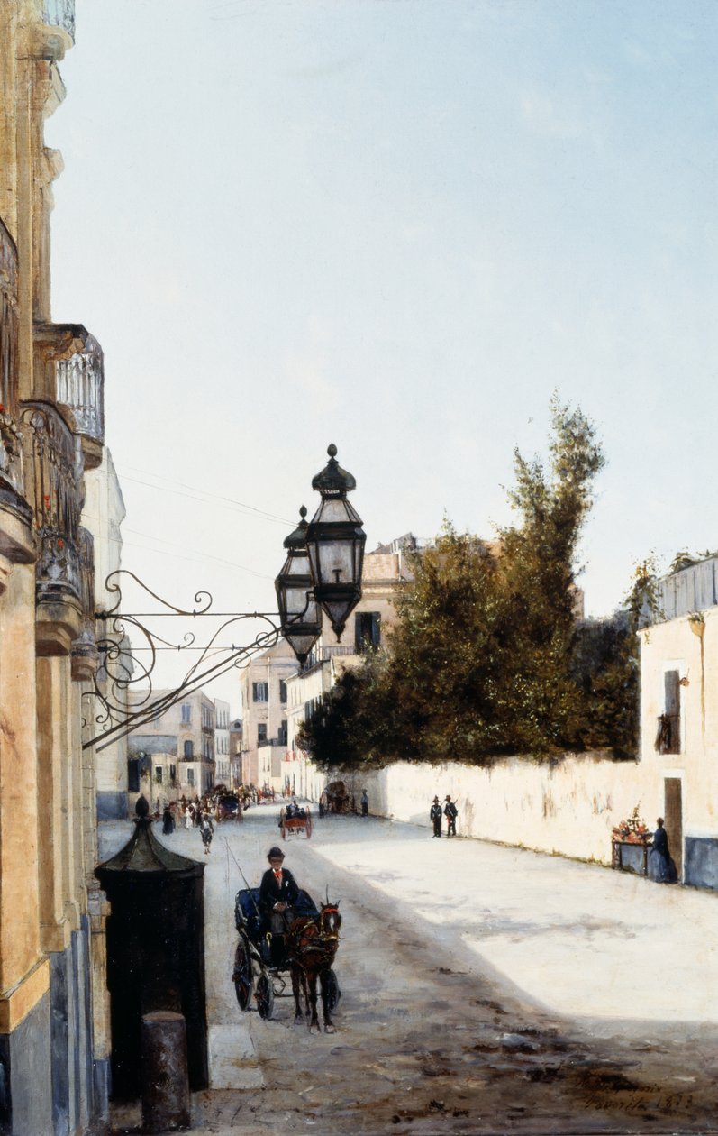 Favoriten i Portici (olja på duk) av Marco di Gregorio