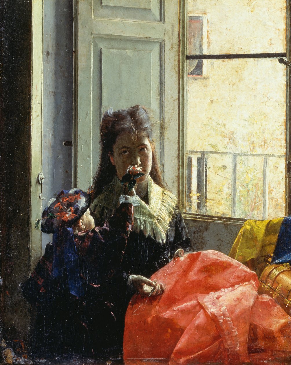 Sömmerska (olja på panel) av Marco di Gregorio