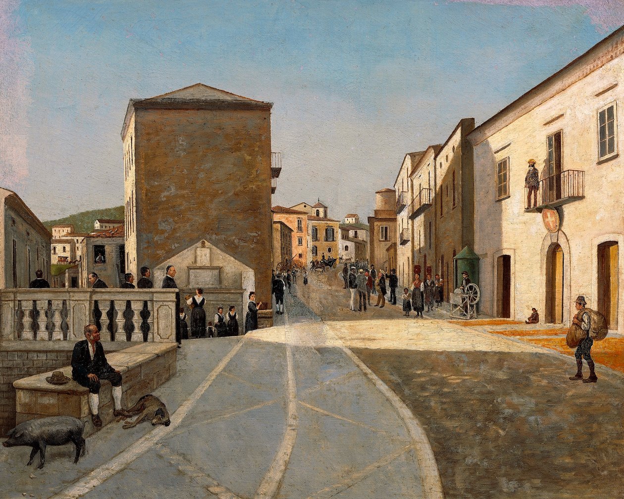 Vy över Casacalenda (olja på duk) av Marco di Gregorio