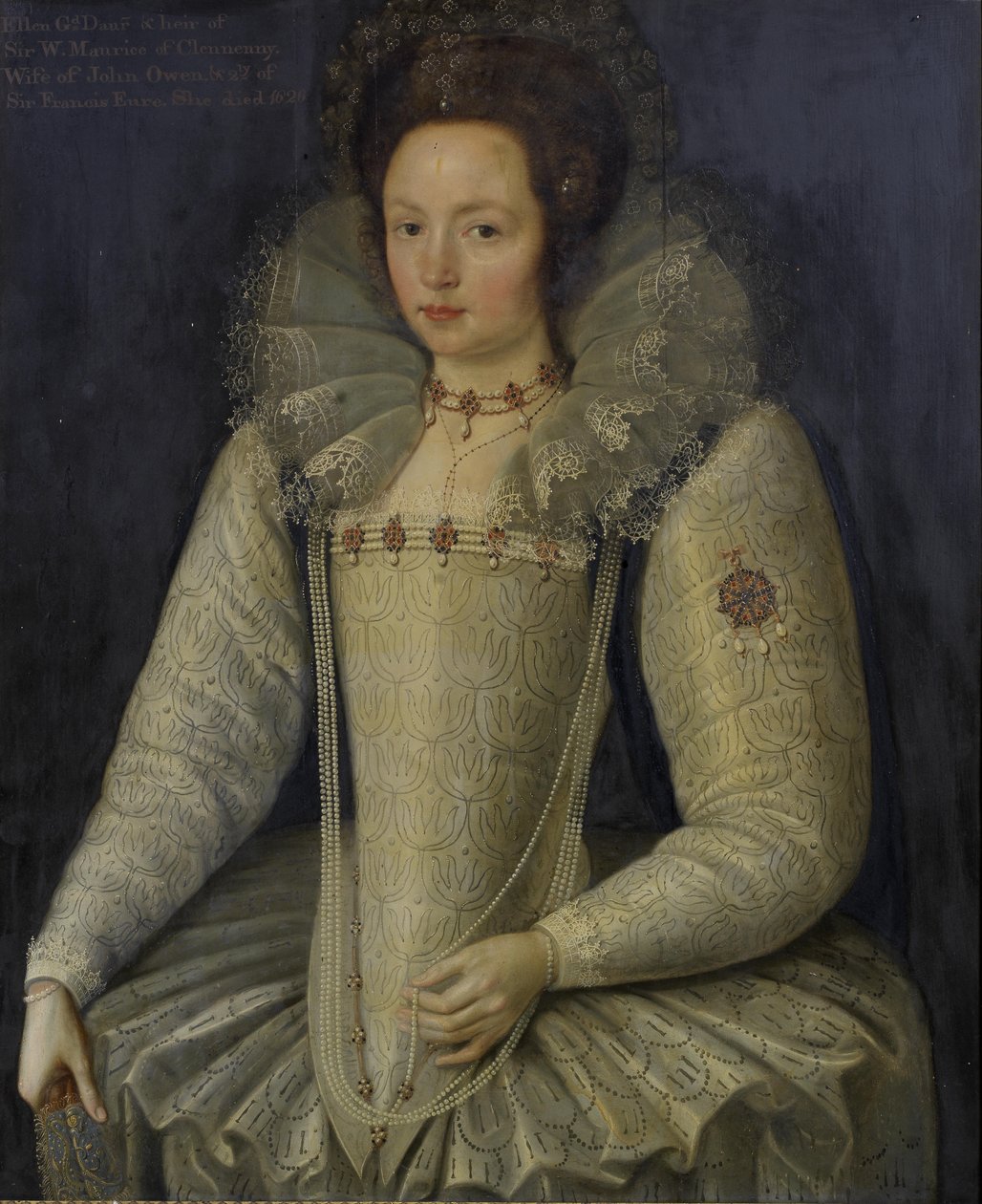 Porträtt av Ellen eller Ellin Maurice (1578-1626) av Marcus Garret Gheeraerts the Younger