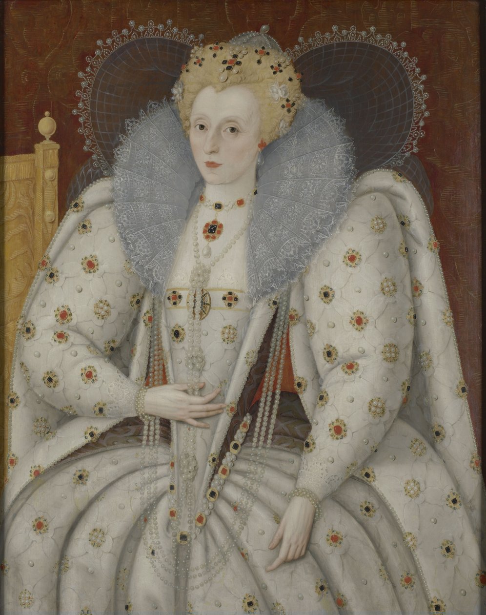 Portrait of Queen Elizabeth I (1558-1603) av Marcus Garret Gheeraerts the Younger