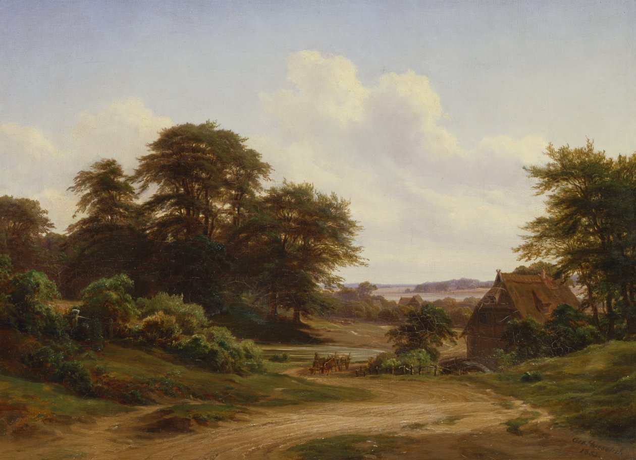 Gamla vattenkvarnen i Reinbek, 1853 av Marcus Johann Haeselich