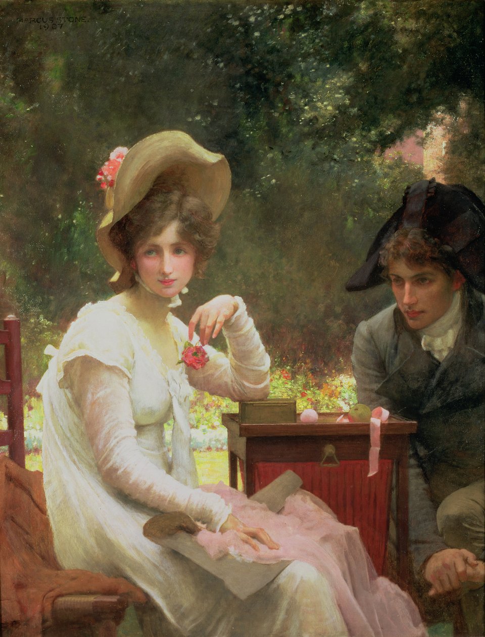 Forelsket, 1907 swed av Marcus Stone