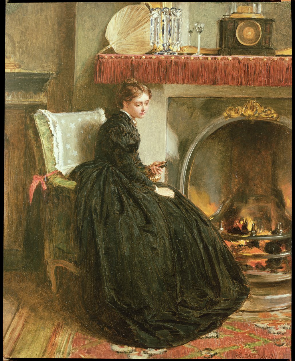 Förlorad i tanken, 1864 (olja på duk) av Marcus Stone