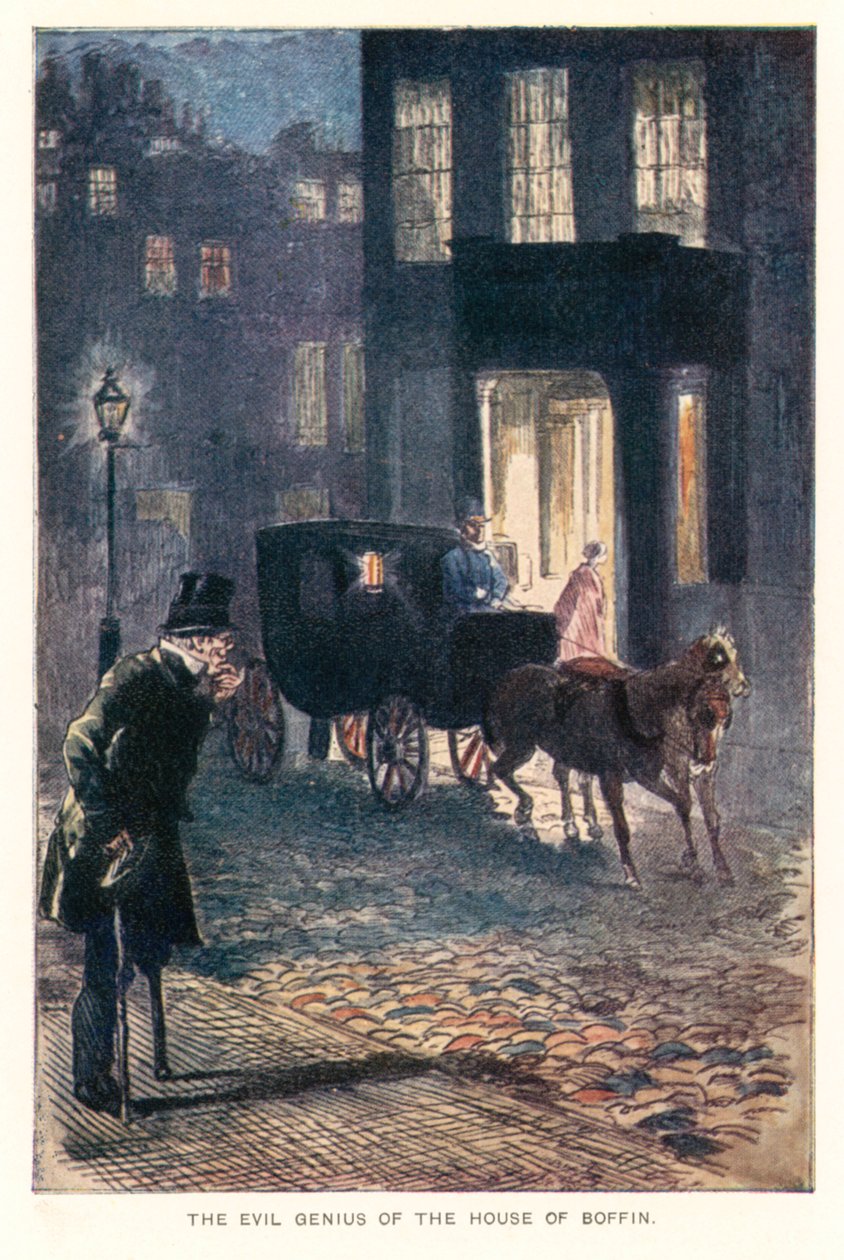 Illustration till Our Mutual Friend (färglitografi) av Marcus (after) Stone