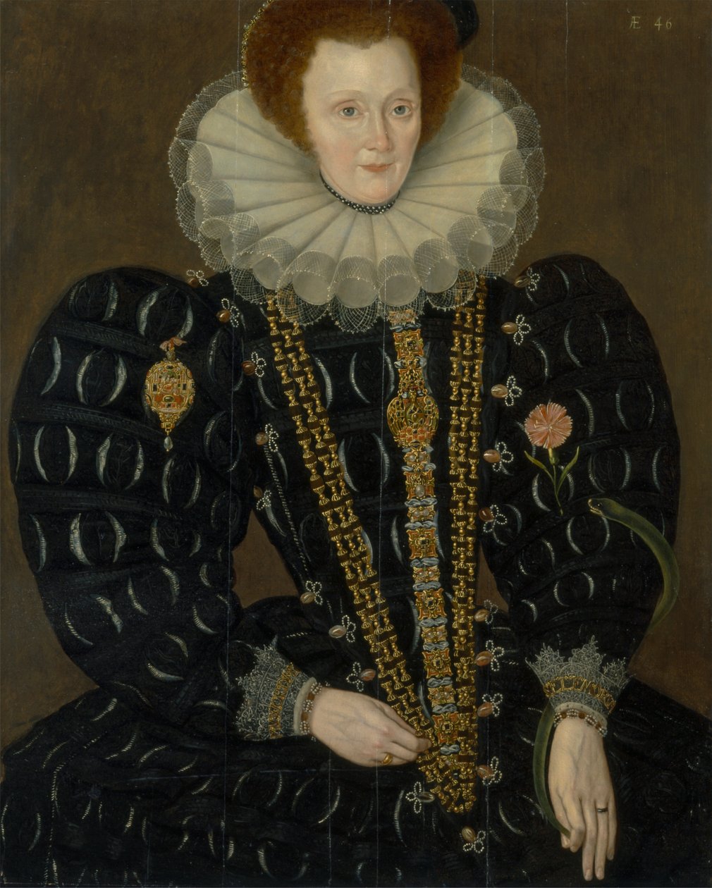 En kvinna som heter Lady Elizabeth Knightley av Marcus Gheeraerts the Younger