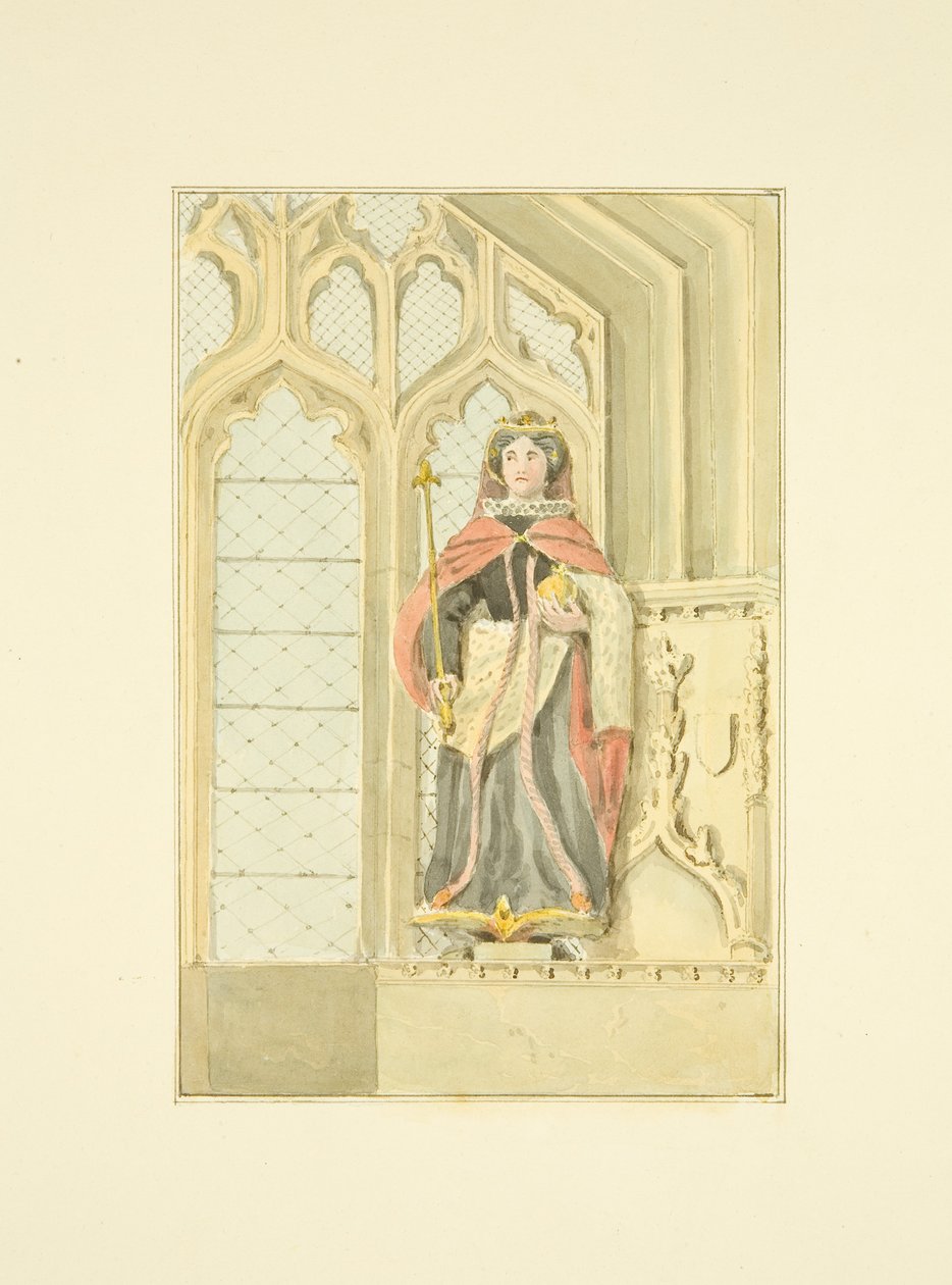 Figur av drottning Elizabeth i St Mary